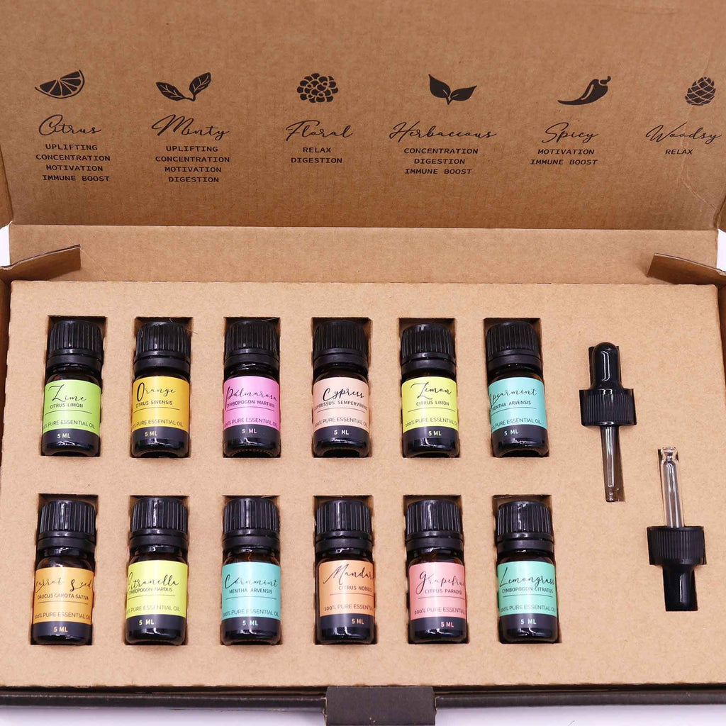 Conjunto de óleos essenciais para aromaterapia - Verão