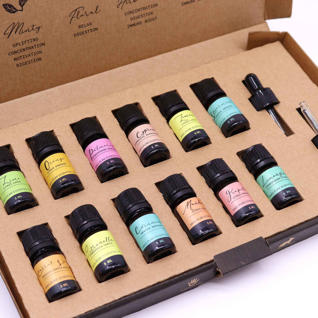 Conjunto de óleos essenciais para aromaterapia - Verão